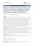 Influence of macrolide maintenance therapy and bacterial colonisation on exacerbation frequency