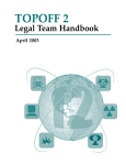 TOPOFF 2 Legal Team Handbook April 2003
