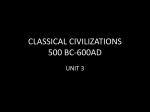 CLASSICAL CIVILIZATIONS 500 BC