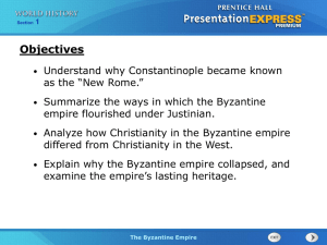 The Byzantine Empire - Wharton High School