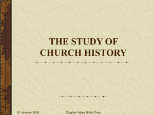 CHURCH HISTORY PART 1
