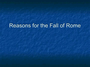 Reasons for the Fall of Rome