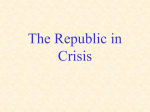 The Republic in Crisis