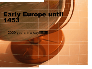 Early Europe until 1453