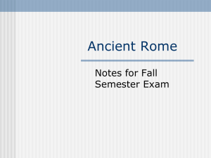 Chapter 6- Ancient Rome and the Rise of Christianity