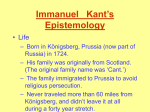 Kant`s Epistemology