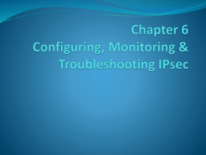 Chapter 6 Configuring, Monitoring & Troubleshooting IPsec