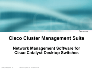 Cisco Cluster Management Suite - Network
