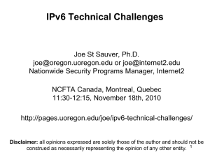 IPv6 Technical Challenges