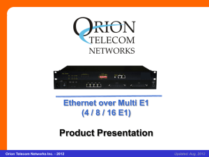 Product Presentation - Orion Telecom Networks Inc., Voice