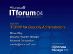 TCP/IP for Security Administrators