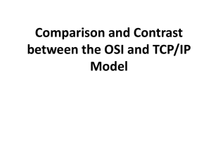 Comparison and Contrast between the OSI and TCP/IP Model