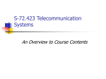 S-72.423 Telecommunication Systems