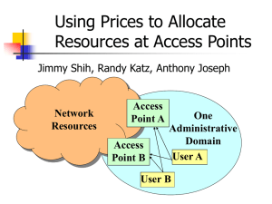 Design Review of Using Prices to Allocate Resources at a H
