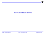 Checksum Errors - The Technology Firm