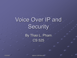 Voice Over IP and Security