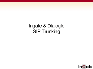 Ingate Firewall & SIParator Training