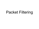 Packet Filtering