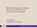 System Management Issues for the Future Real