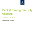 Packet Timing Security Aspects TICTOC – IETF 78