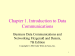 Chapter 1. Introduction to Data Communications