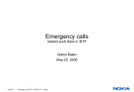Emergency calls as envisaged in IETF