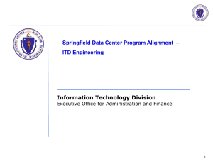 Springfield Data Center Program Alignment