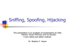 Sniffing/Spoofing - Dr. Stephen C. Hayne