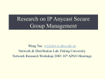 Research on IP Anycast Secure Group Management