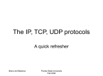 PowerPoint Presentation - The IP, TCP, UDP protocols