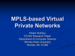 MPLS-based Virtual Private Networks