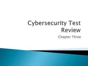 Cybersecurity Chapter 3 Test Review