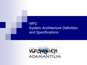System Architecture Definition and Specifications