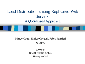 Load Distribution among Replicated Web Servers