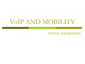 VOIP AND MOBILITY