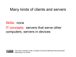 Presentation: Many kinds of clients and servers
