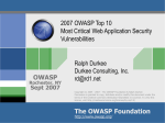 OWASP Web Application Security