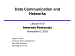 Internet Protocols - NYU Computer Science Department