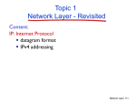 Lecture 02 - Network Layer
