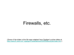 Proxy Servers, Firewalls, NAT