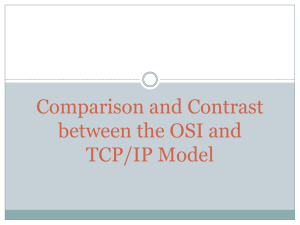 Comparison and Contrast between the OSI and TCP/IP Model