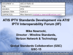 ATIS IPTV Standards Development via ATIS IPTV