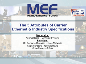 The 5 MEF Attributes of Carrier Ethernet & Inter