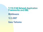 T-110.455 Network Application Frameworks and XML Middleware