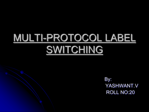 MULTI-PROTOCOL LABEL SWITCHING