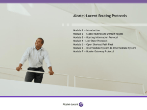 Alcatel-Lucent Interior Routing Protocols and High