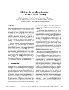 Efficiency through Eavesdropping: Link-layer Packet Caching