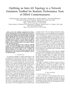 Outfitting an Inter-AS Topology to a Network of DDoS Countermeasures