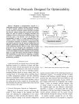 Network Protocols Designed for Optimizability Jennifer Rexford Computer Science Department Princeton University