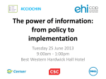 The power of information: from policy to - E